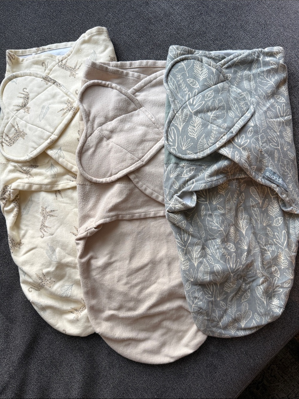 Neutral Baby Swaddle Set - Cream, Beige, Green